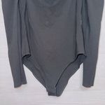 H&M  Women's Black Long Sleeve Puff Shoulder Keyhole Cutout Bodysuit size medium Photo 4