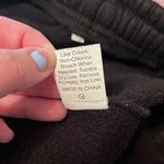 SheIn Solid Black Elastic Waist Fleece Sweatpants Photo 5