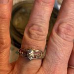 Signed Pear Cut Crown Tiara Design size 7 Silver Photo 9