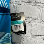 Nike Women’s Tankini Swimsuit Top Racerback Aqua, Lime & Teal Stripes 16 NWT Photo 3