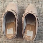 Dolce Vita Wooden Clogs Light Cream Suede Braided Leather adorns Top 8.5 Tan Photo 7