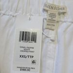 Eileen Fisher NWT Wide Ankle in White Washed Organic Cotton Poplin Pant XXS 2XS Photo 2