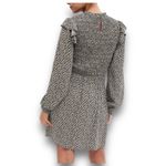 Gap Smocked Ruffle Sleeve Mini Dress XS Brown Print Above The Knee New NWT Photo 1