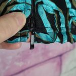 SAMUEL DONG BLACK TEAL ROSETTE FLORAL SHEER DRESS JACKET MEDIUM Blue Photo 5