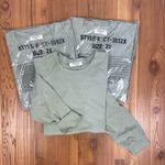 Cotton Crewneck Sweatshirt Zenana Sage Plus Size Raglan Sleeve Loungewear 2X New Green Photo 3