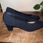 Lifestride Womens 7M Blue Fabric Block Heel Pumps Career Wear Comfort Workwear Black Size 5 Photo 7