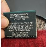 Lothlorian Large New Zealand Luxury Possum Merino Wool Red Sweater‎ Vest FLAW Photo 3