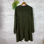 Talbots  Olive Hunter Green Wool Blend Stretch Longline Cardigan Photo 5