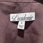 L'Academie  Revolve Chrisa Crop Tie Blouse Olive Green Size Small NWT Linen Photo 4