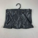 Hot Topic S/M Black Vinyl pleather cincher corset Photo 1