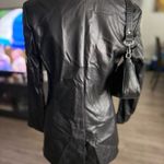 EXPRESS Black Faux Leather Blazer Photo 1