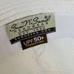 Sun n Sand Womens Sun Hat White Green Tie Dye Ribbon Trim Wide Brim Beach Summer Photo 11