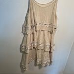 Alya  Cami Dress Beige Tiered Crochet Photo 5