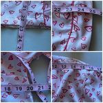 Joie  All Over Heart Novelty Print Button Up Long Sleeve Pajama Top  M Photo 4