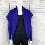 Mossimo Ribbed Knit Shawl Collar Cocoon Cardigan Sweater Purple XS Blue Photo 1
