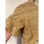 Womens Edun Boho Natural handwoven Rustic Cropped Cardigan Jacket Linen Cotton S Tan Photo 3