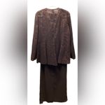Pretty 2 piece dress. Size 14. Sheath dress with jacket. Brown Photo 2