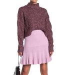 Free People Purple Solid Gold Skirt Photo 1