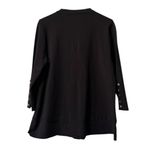 Lulu B Button Down‎ Tunic Top Size Medium Cotton Blend Artsy Lagenlook Stretch Black Photo 1