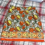 Cato  women’s size 14 a-line linen skirt lined floral side zipper fall colors Photo 8