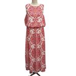 Chico's  Sz 2 US 12 Maxi Shirt Dress Summer Shine Sleeveless High Neck Party Boho Photo 2