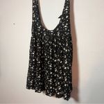Free People Saturday Scooped Jumper Black White Dainty Floral Size Large Photo 2