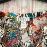 Spense Beige Paisley Floral Print Print Sleeveless Tunic Blouse Multiple Photo 4