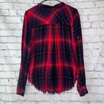 Cloth & Stone  Anthropologie Long Sleeve Plaid Button Down Top Fringe Bottom‎ Photo 2