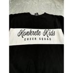 Vtg Konkrete Kids Cheer Squad Fan Cloth Sweatshirt Black/White Adult Large Black Photo 2