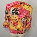 Mishca multicolored animal print embellished printed blazer size large Photo 4