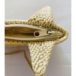 Cream Macrame Crochet Shoulder Bag Lined Boho Handbag Vintage Purse 10.5"x 9.5" Photo 3