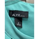 ALYX Green Fit Flare Dress Size 4 Sleeveless Open‎ Detail V Neck Back Zip Photo 3