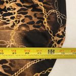 Miss Tina Brown Leopard Chain Button Up Blouse Womens Size Medium 8 Photo 6