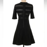 Rag and Bone Women's Fit & Flare Eyelet Black Knit Short Sleeve Dress Size 2 Photo 2