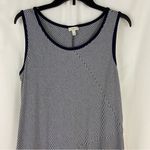 Talbots Talbot’s Pieced Navy and White Striped Tank Maxi Dress Size Petite Medium Photo 2