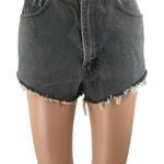 Levi's  531 Womens Black High Waisted Cut Off Frayed Raw Hem Denim Jean Shorts 26 Photo 0