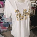 Michael Kors Women's  yellow floral MK Logo T-Shirt - white - size M new with tag Photo 4