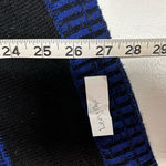 Black and Blue Chevron Striped Tunic Sweater Size L Photo 3