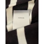 Susan Graver Striped Cotton Modal 3/4 Sleeve Oversized Cardigan Black White XS Photo 5