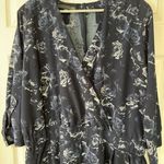 Stories by Kelly Osbourne Jumpsuit Women's Plus Size 1X Blue Floral V Photo 6