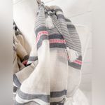 Stella & Dot  Embarcadero Pink Cream Grey Infinity Tassel Scarf, New no tags Photo 4