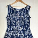 Peruvian Connection  Women's Dress Sz S Blue White Sweater Knit A-Line Sleeveless Photo 8