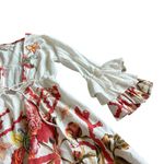 Antica Sartoria White Bohemian Tropical Print Dress Swimsuit Cover Up Size Small Photo 6