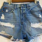 Cello Light Blue Distressed Jean Shorts Photo 0