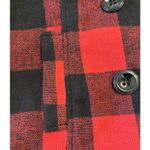 Rampage  Women’s Buffalo Check Plaid Pea Coat Double Breasted Jacket Size Medium Photo 3