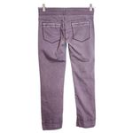  Purple Dyed Cropped Pull-on Jeans Size 26 Free People Purple Denim Photo 1