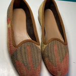 Wool Kilim Womens Size 39 US 8.5 Earthtone Multicolor Loafers Red Photo 0