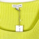 Moon River NWT  Ribbed Square Neck Sweater L Green Photo 7