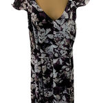 Vera Wang Simply Vera  Floral Chiffon Knee Length Dress Oxford M Photo 0