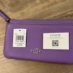 Coach Purple Leather Wallet Photo 3